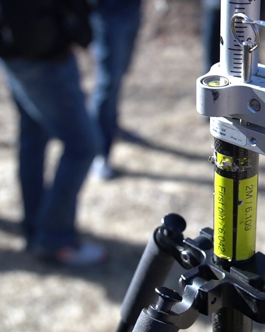 GNSS rover on a tripod